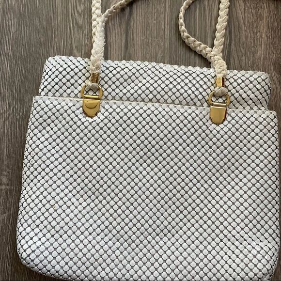Vintage White Alumesh Rope strap Purse Bag - Picture 4 of 14
